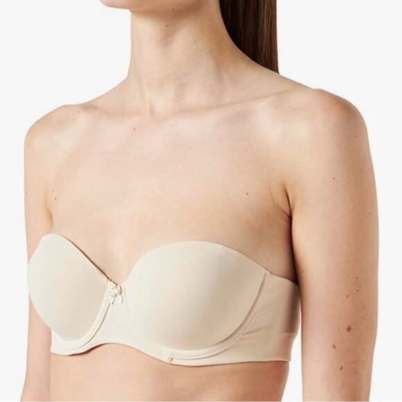 NWT IRIS & LILY BLACK STRAPLESS BRA 38DD (SAND-Pale Nude) - Picture 1 of 3